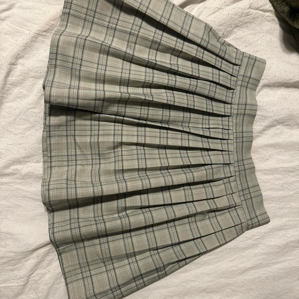 Classic Plaid Skater Skirt - Gray